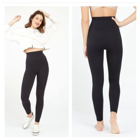 SPANX Look At Me Now Seamless Leggings Black M - Picture 1 of 10